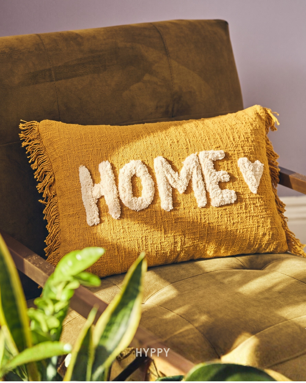 Feels Like Home Tufted Cushion Cover — boho cushion cover, handcrafted in India by Hyppy