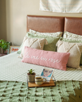 La Vie En Rose Embroidered Cushion Cover