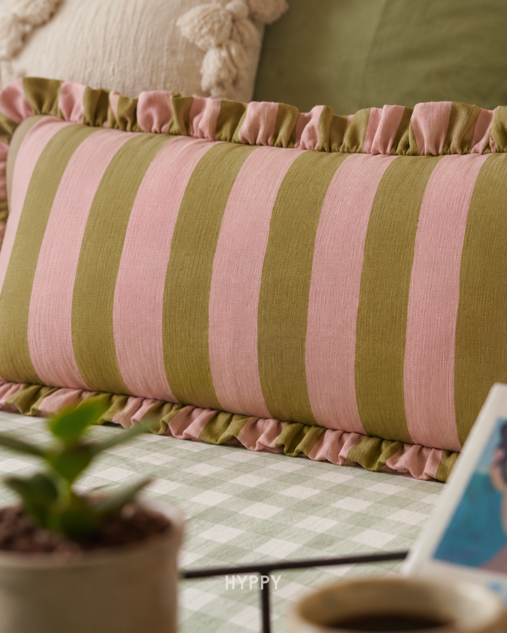 Sunday Afternoon Ruffle Lumbar Cushion Cover