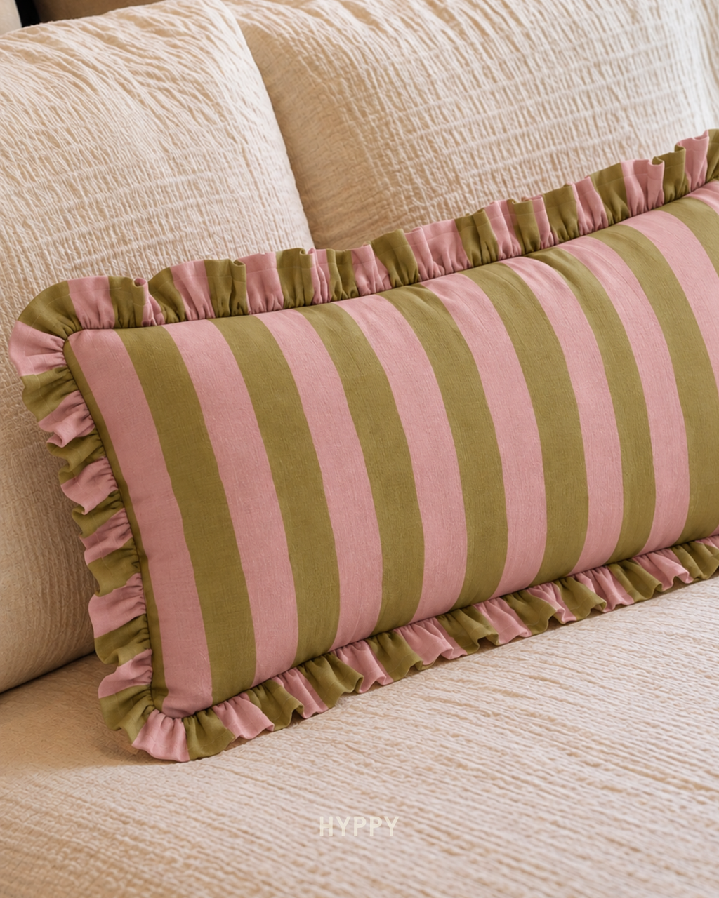 Sunday Afternoon Ruffle Lumbar Cushion Cover