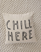 Chill Here Embroidered Cushion Cover