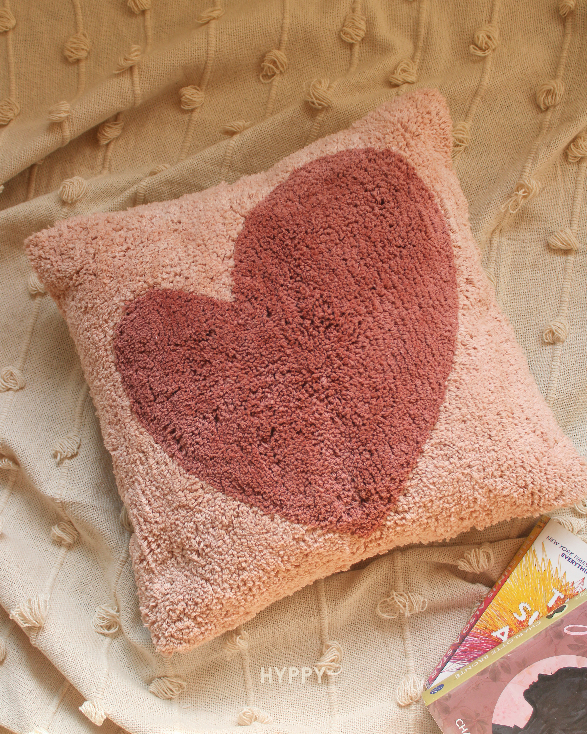All Hearts Tufted Cushion Cover