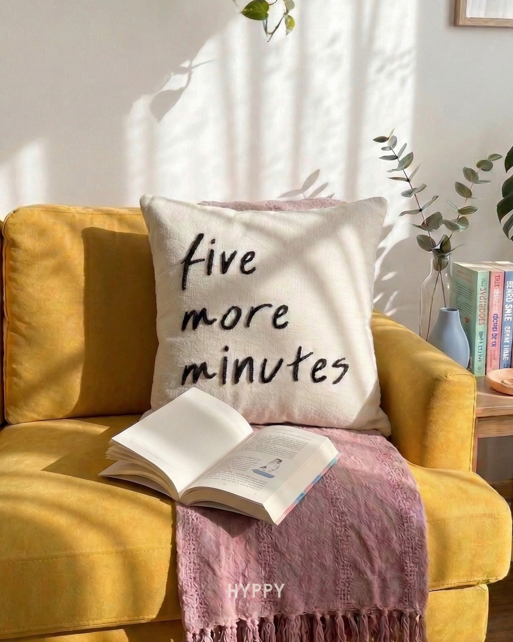 Five More Minutes Embroidered Cushion Cover