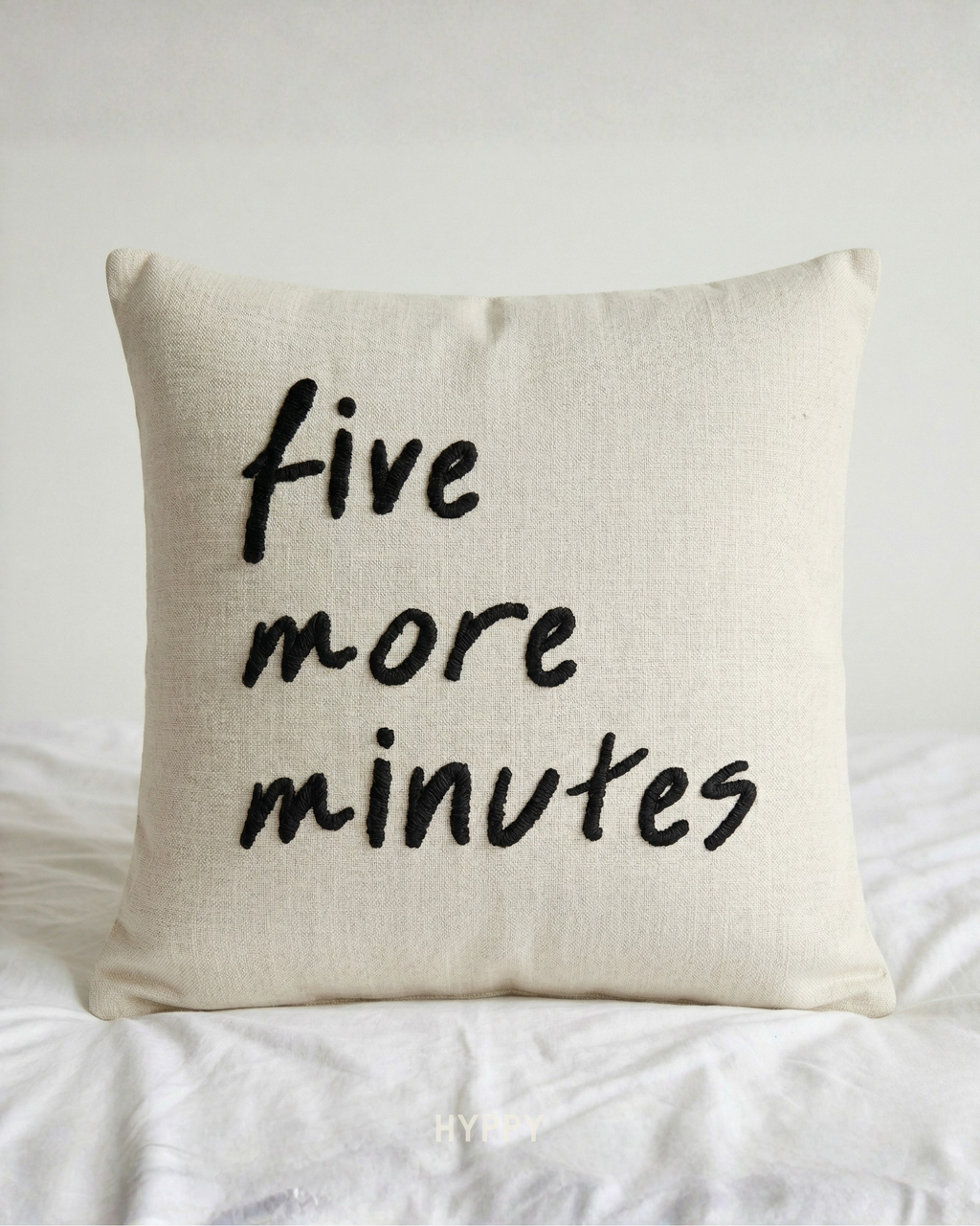 Five More Minutes Embroidered Cushion Cover