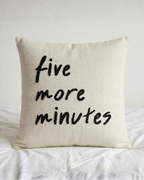 Five More Minutes Embroidered Cushion Cover