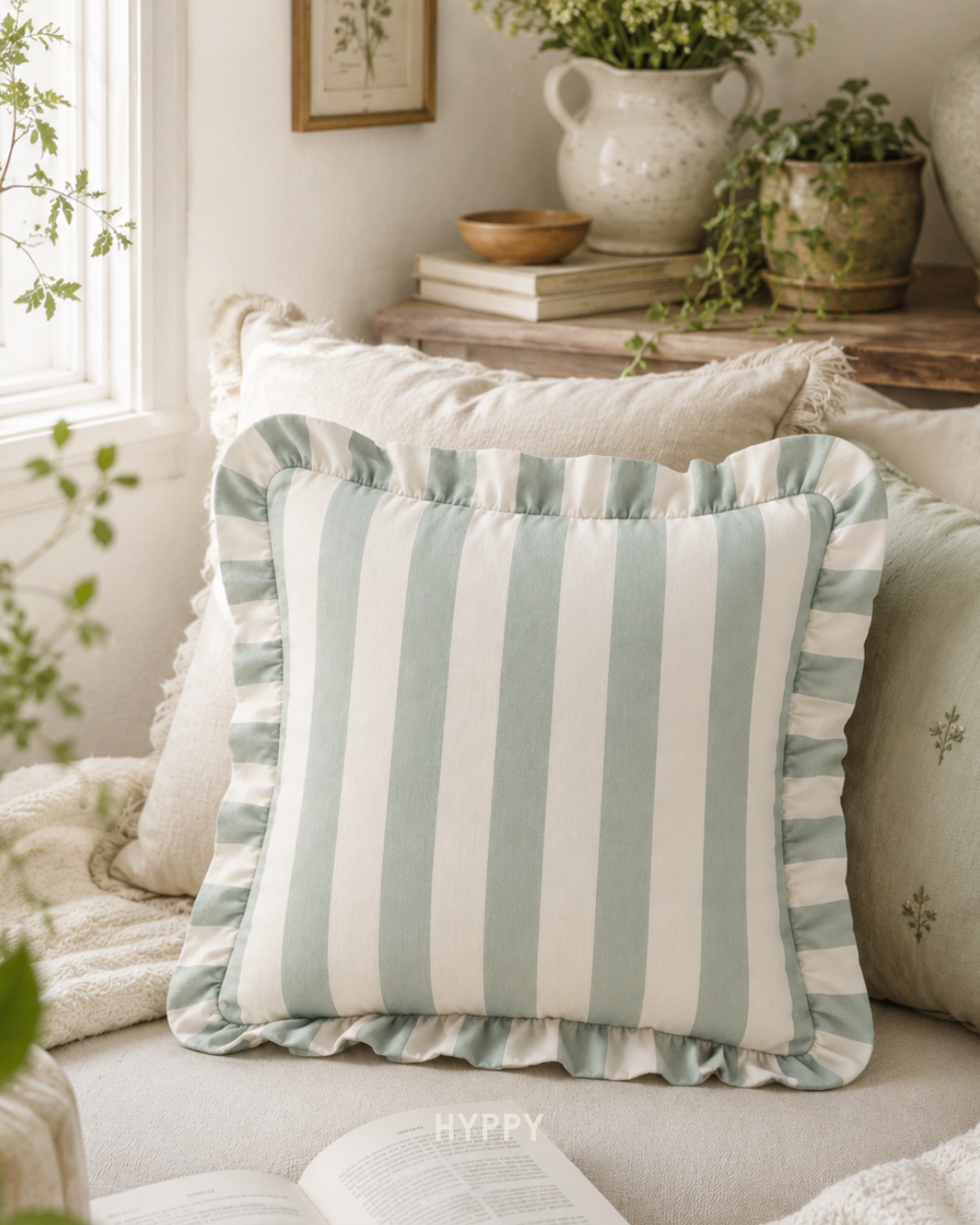 Beach Day Ruffle Cushion Cover