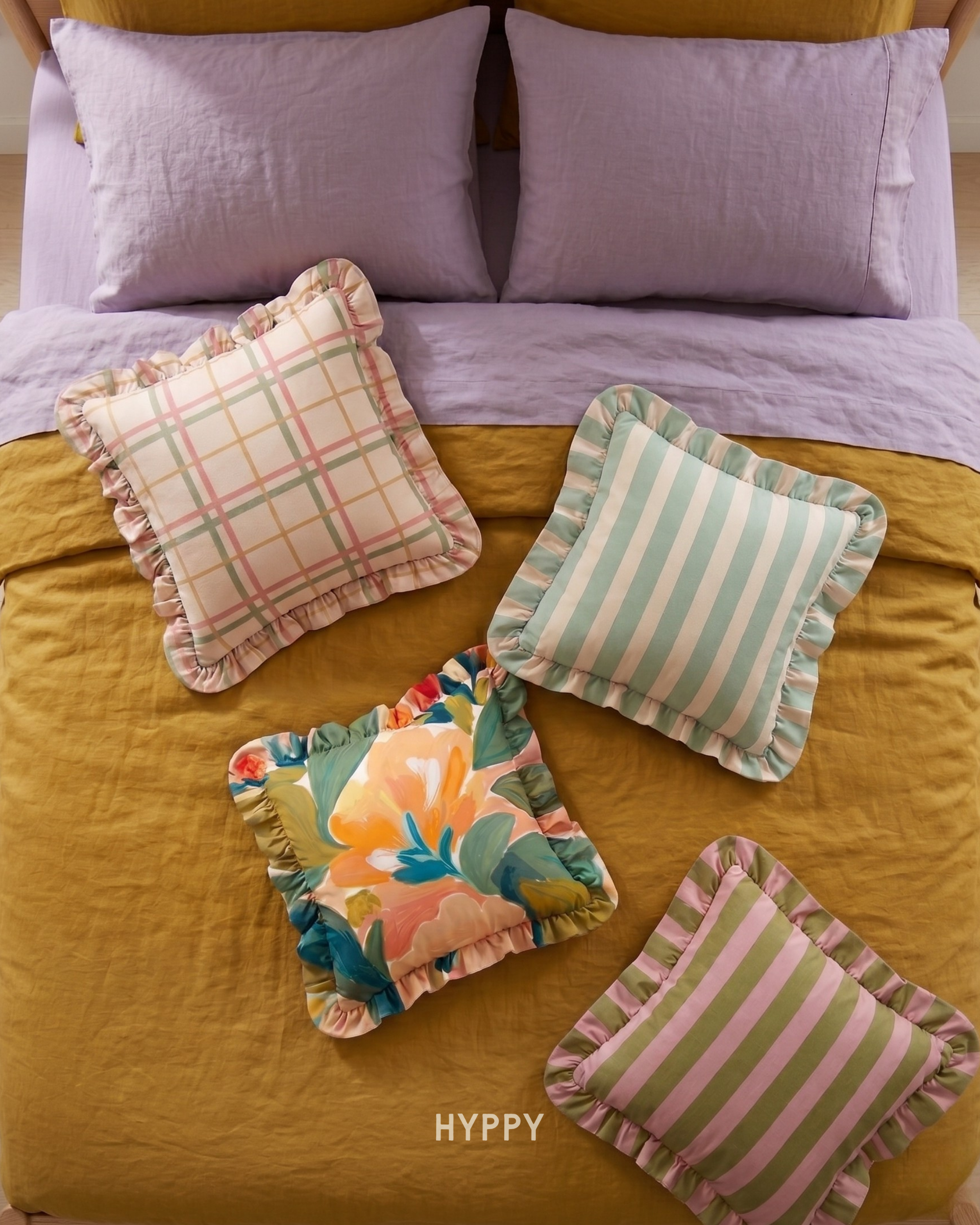 Picnic Ruffle Cushion Cover