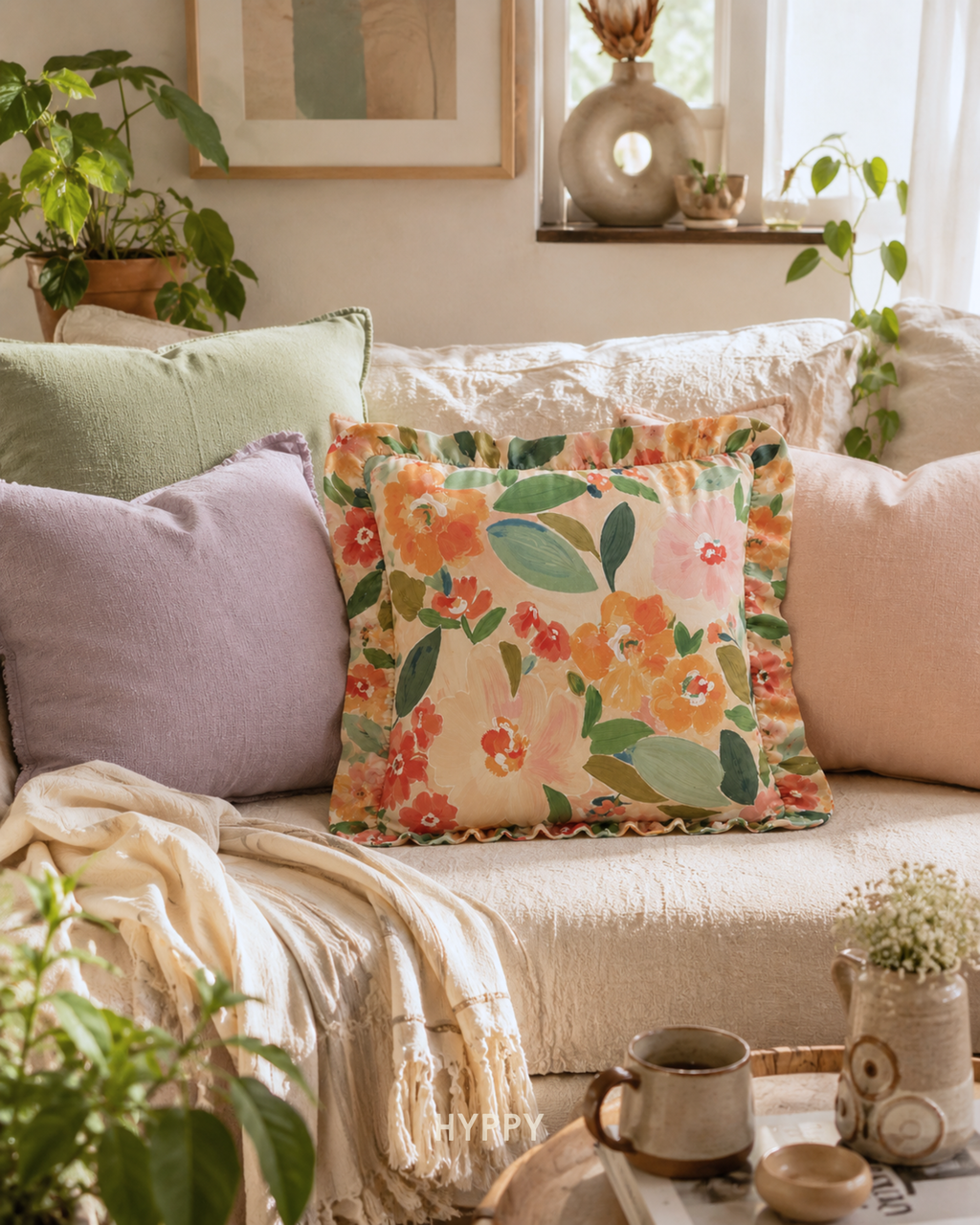 Garden Party Ruffle Cushion Cover