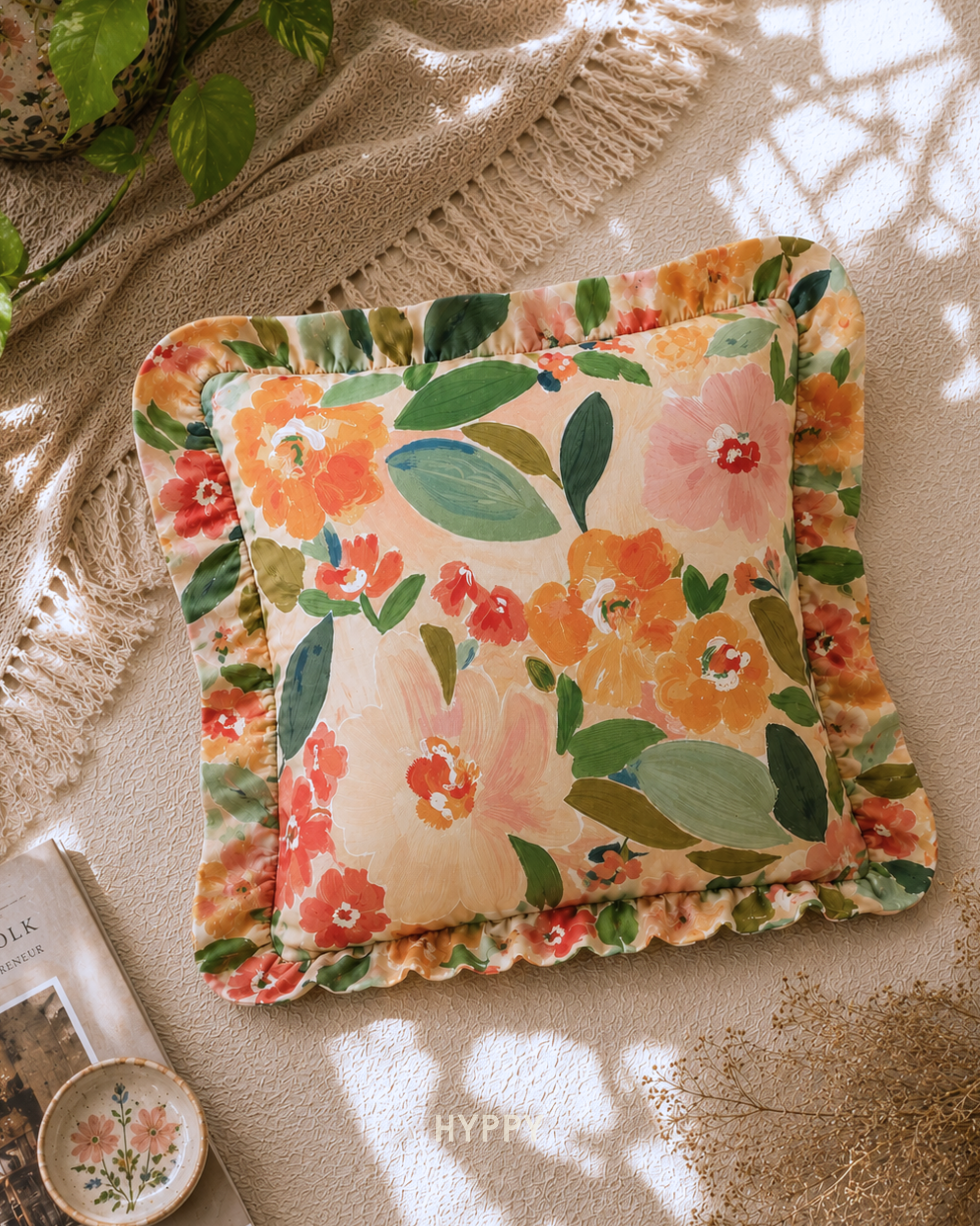 Garden Party Ruffle Cushion Cover