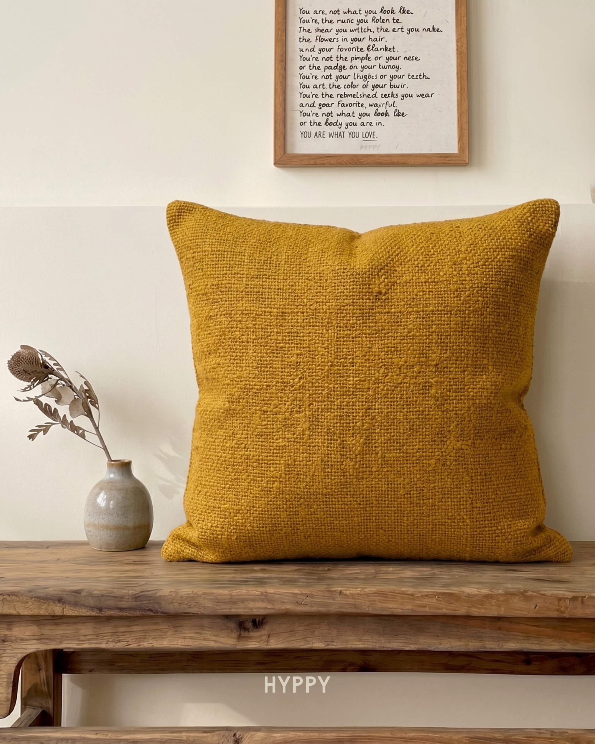 Golden Hour Textured Cushion Cover