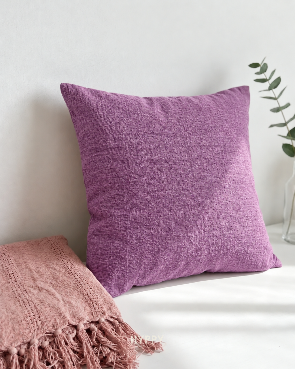 Dusty Lilac Textured Cushion Cover