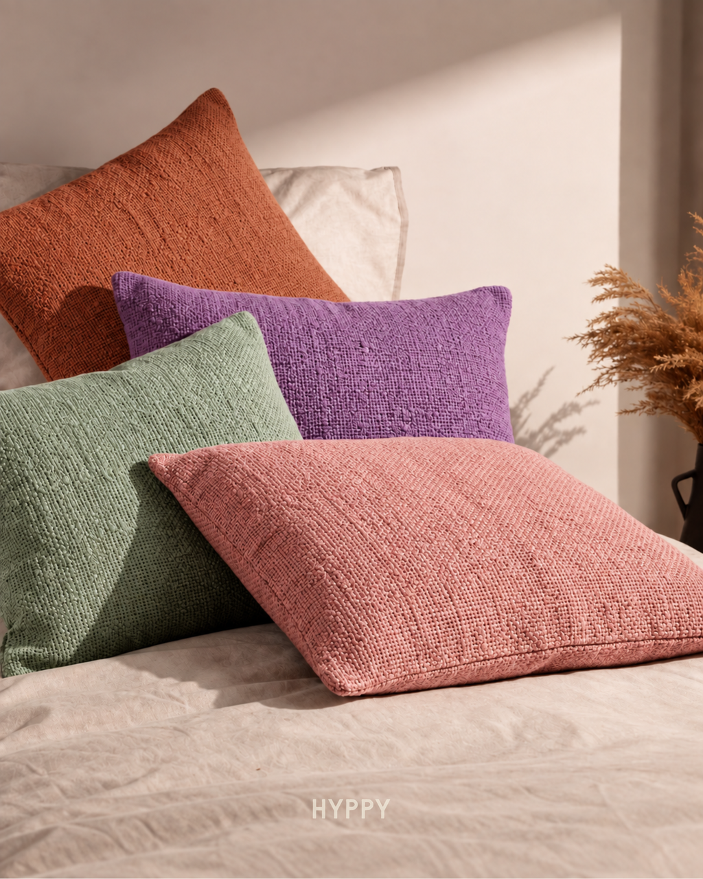 Rosewood Textured Cushion Cover