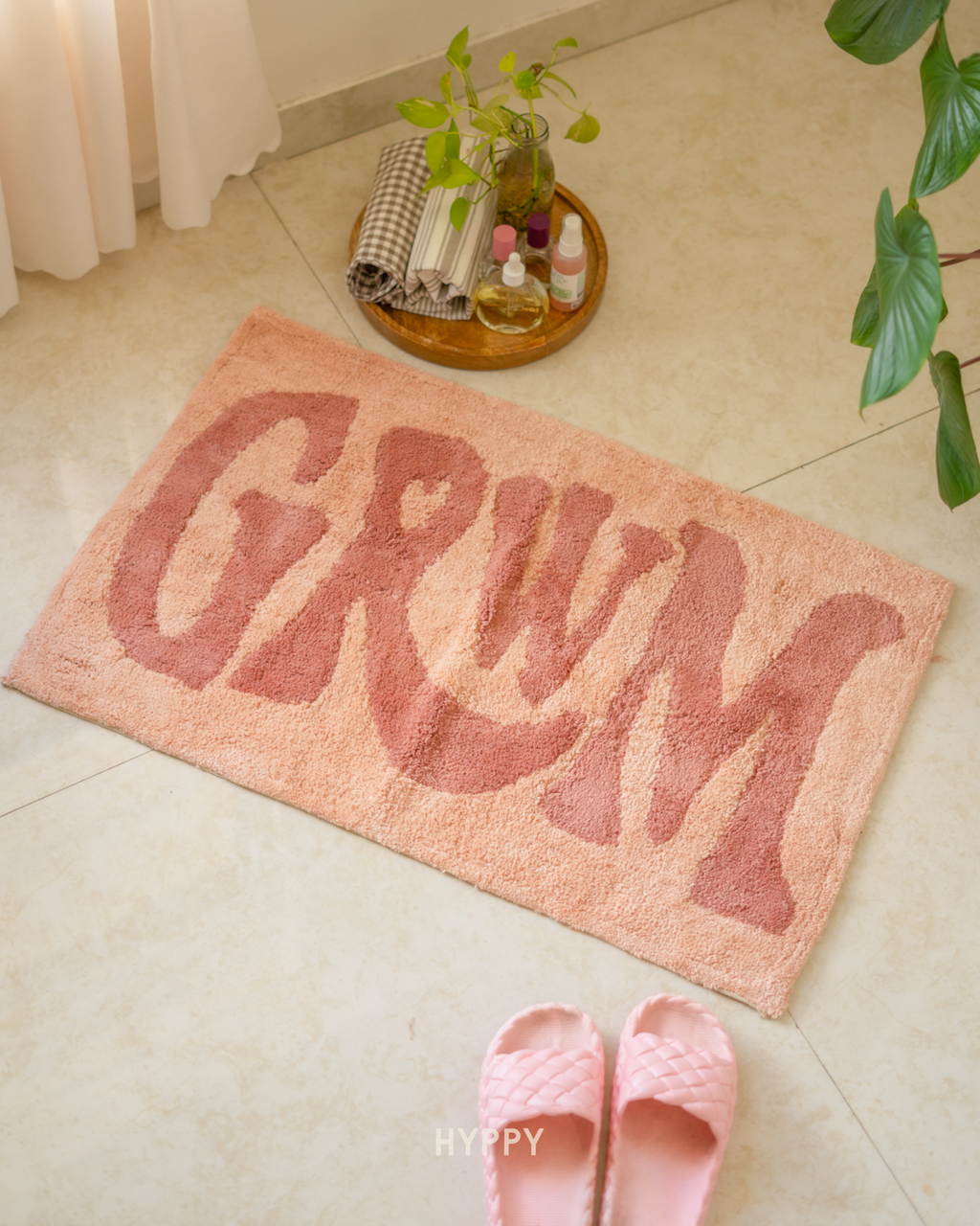 GRWM Tufted Everyday Rug — boho rug, handcrafted in India by Hyppy