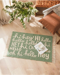 Hey Hi Hello Chenille Mat