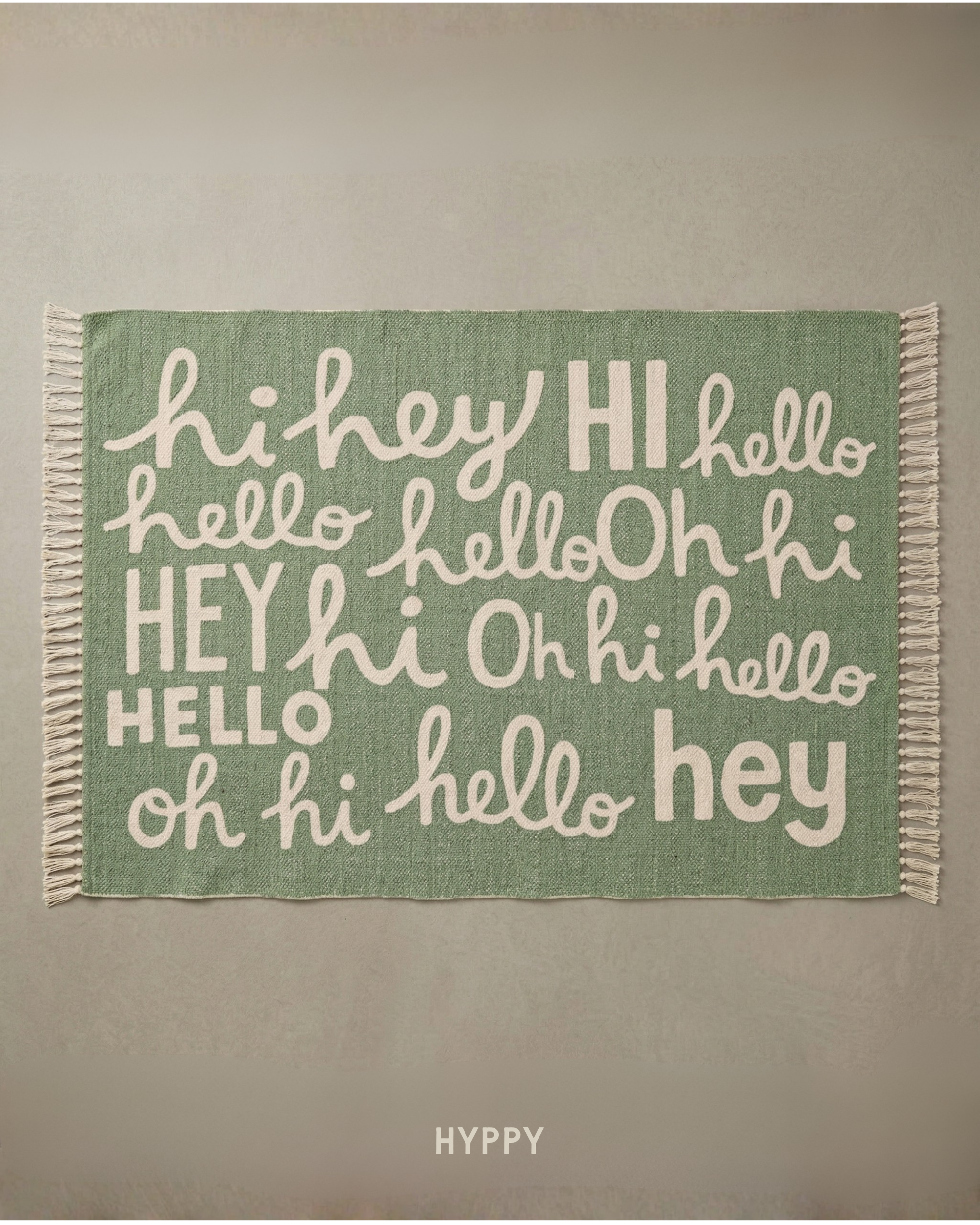 Hey Hi Hello Chenille Mat