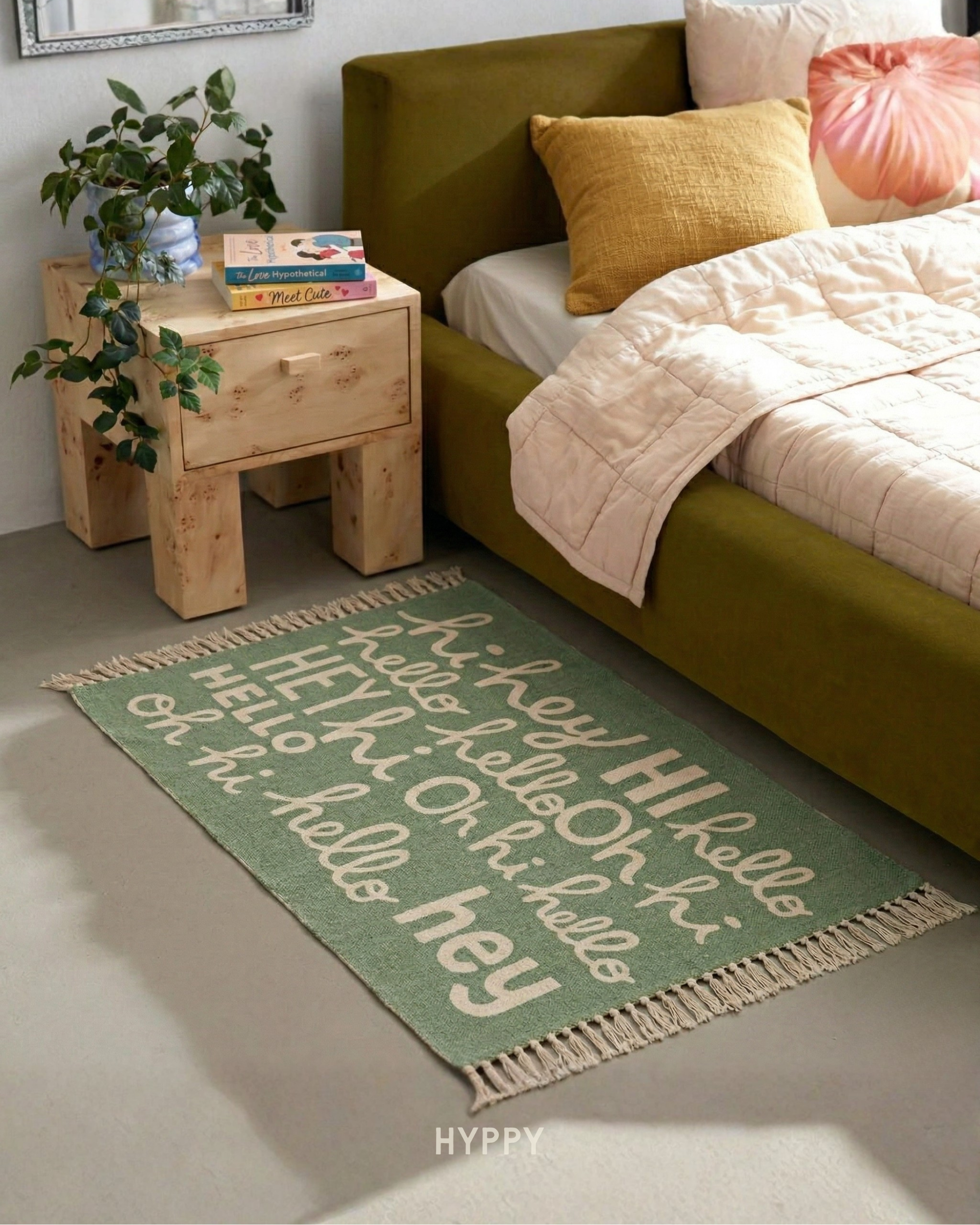 Hey Hi Hello Chenille Mat