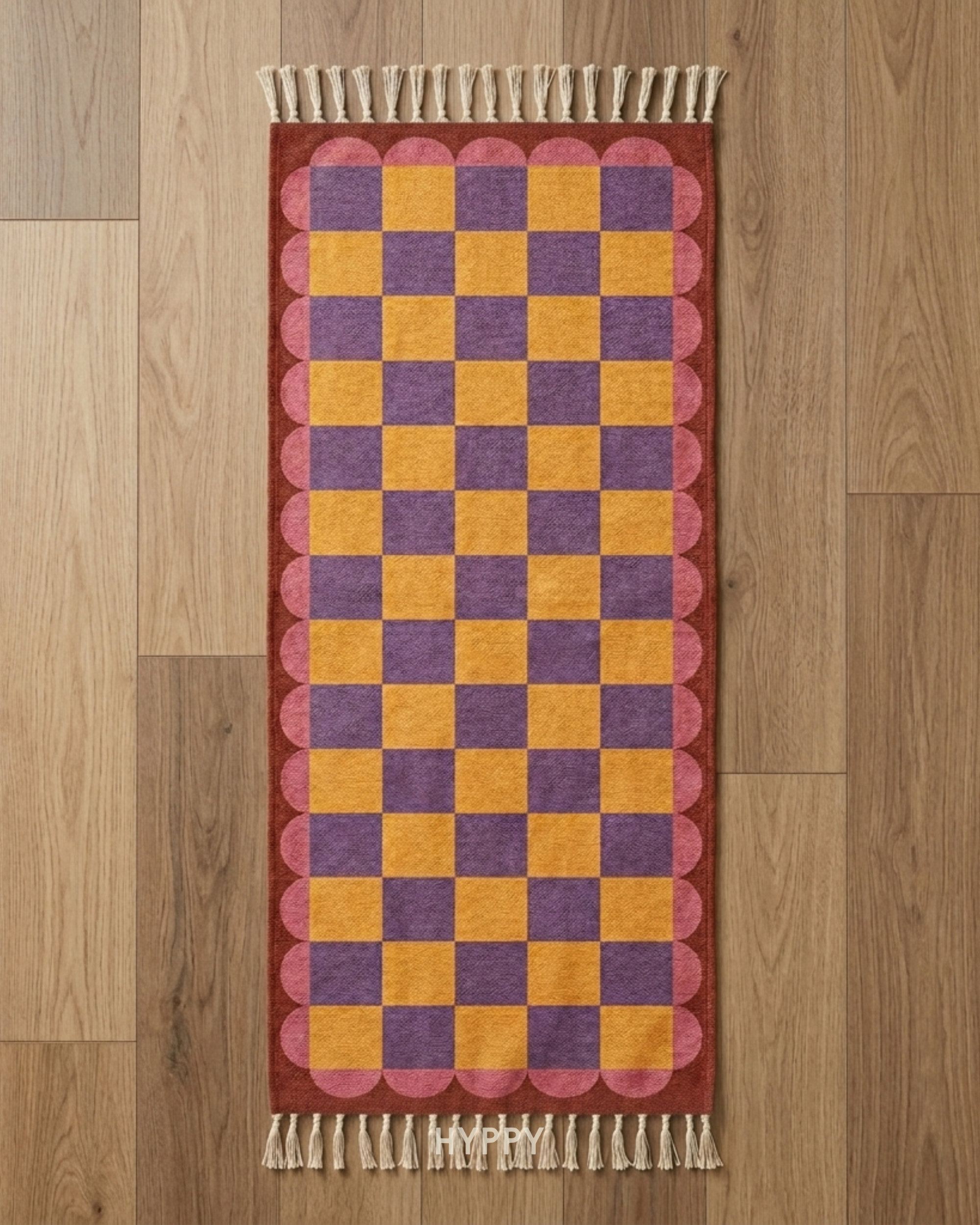 Checks Please Chenille Runner