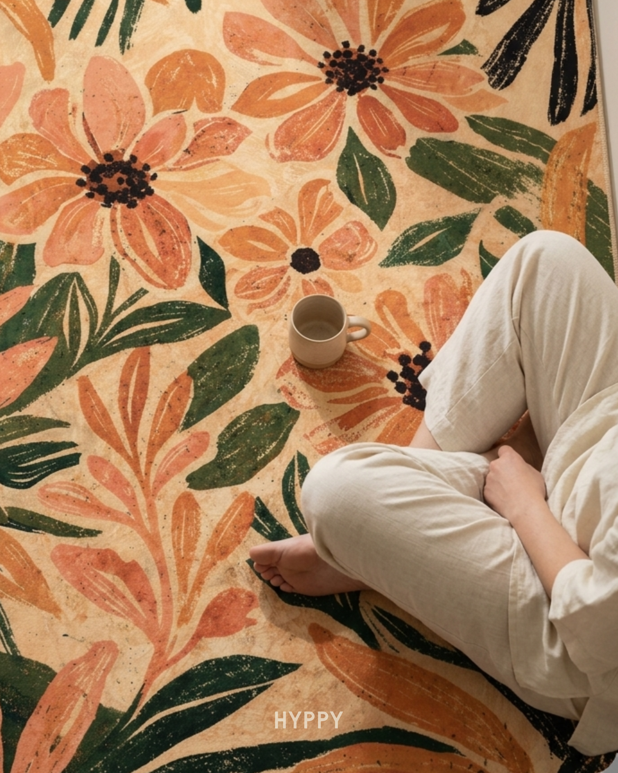 Warm Garden Chenille Area Rug