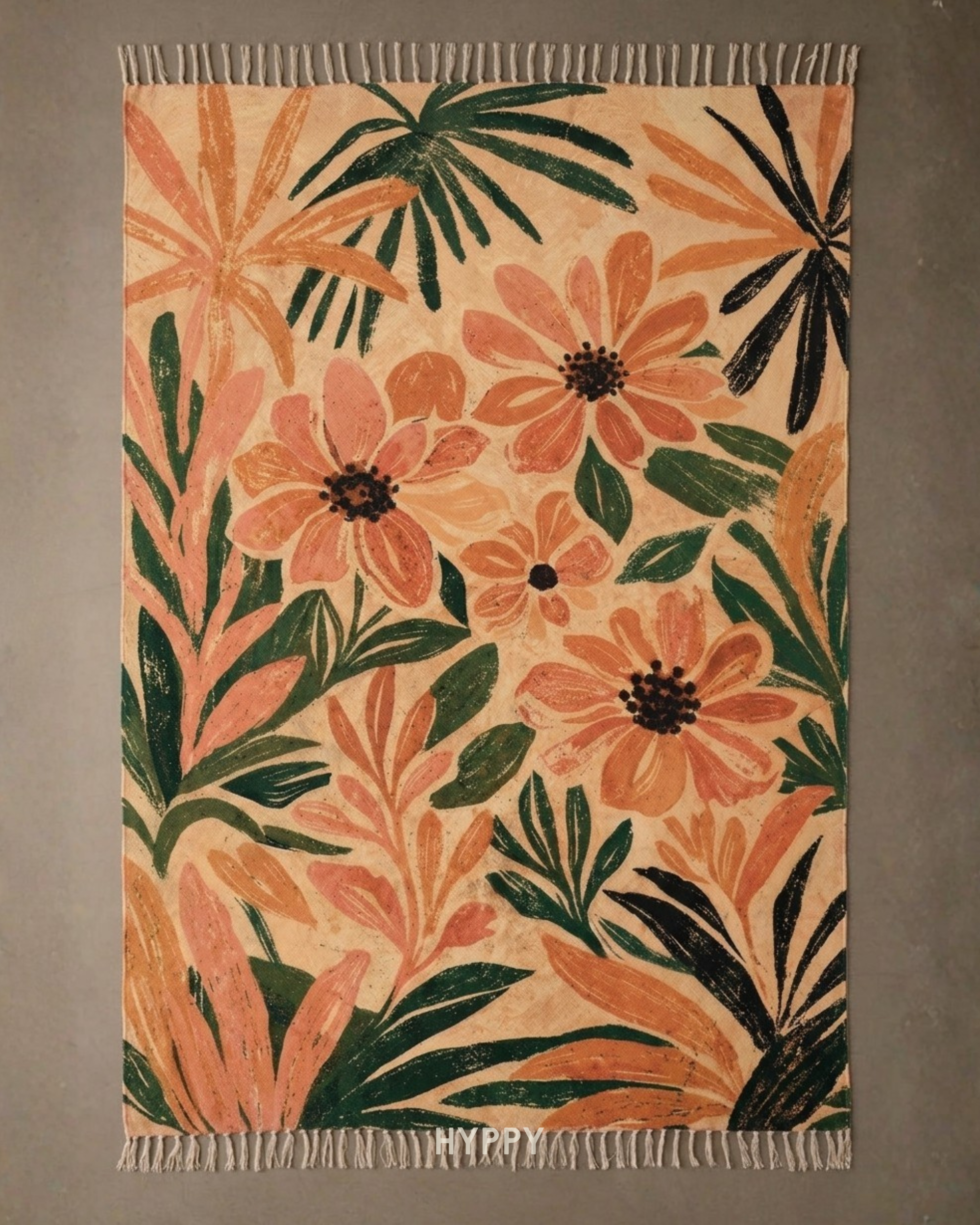 Warm Garden Chenille Area Rug