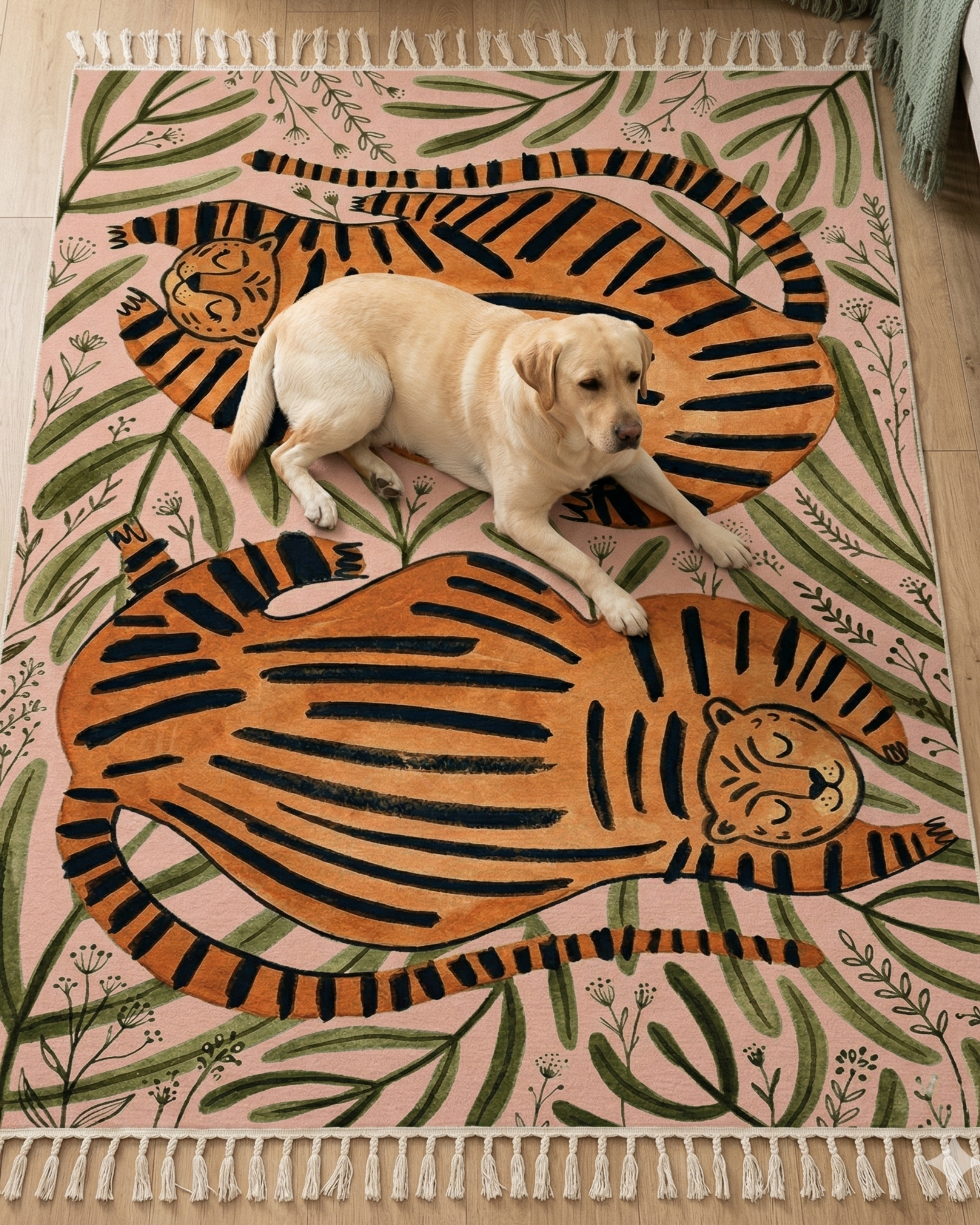 Lazy Jungle Chenille Area Rug