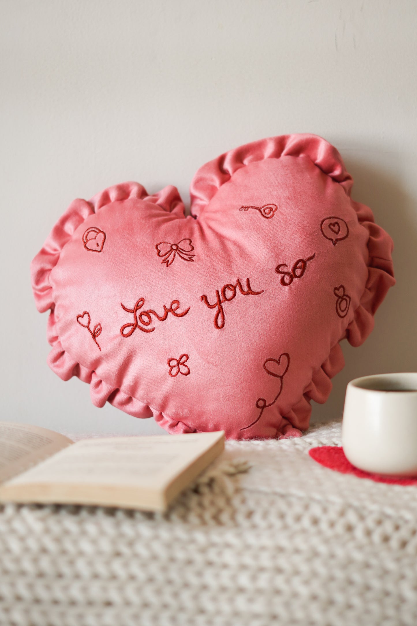 Love Bug Heart Pillow