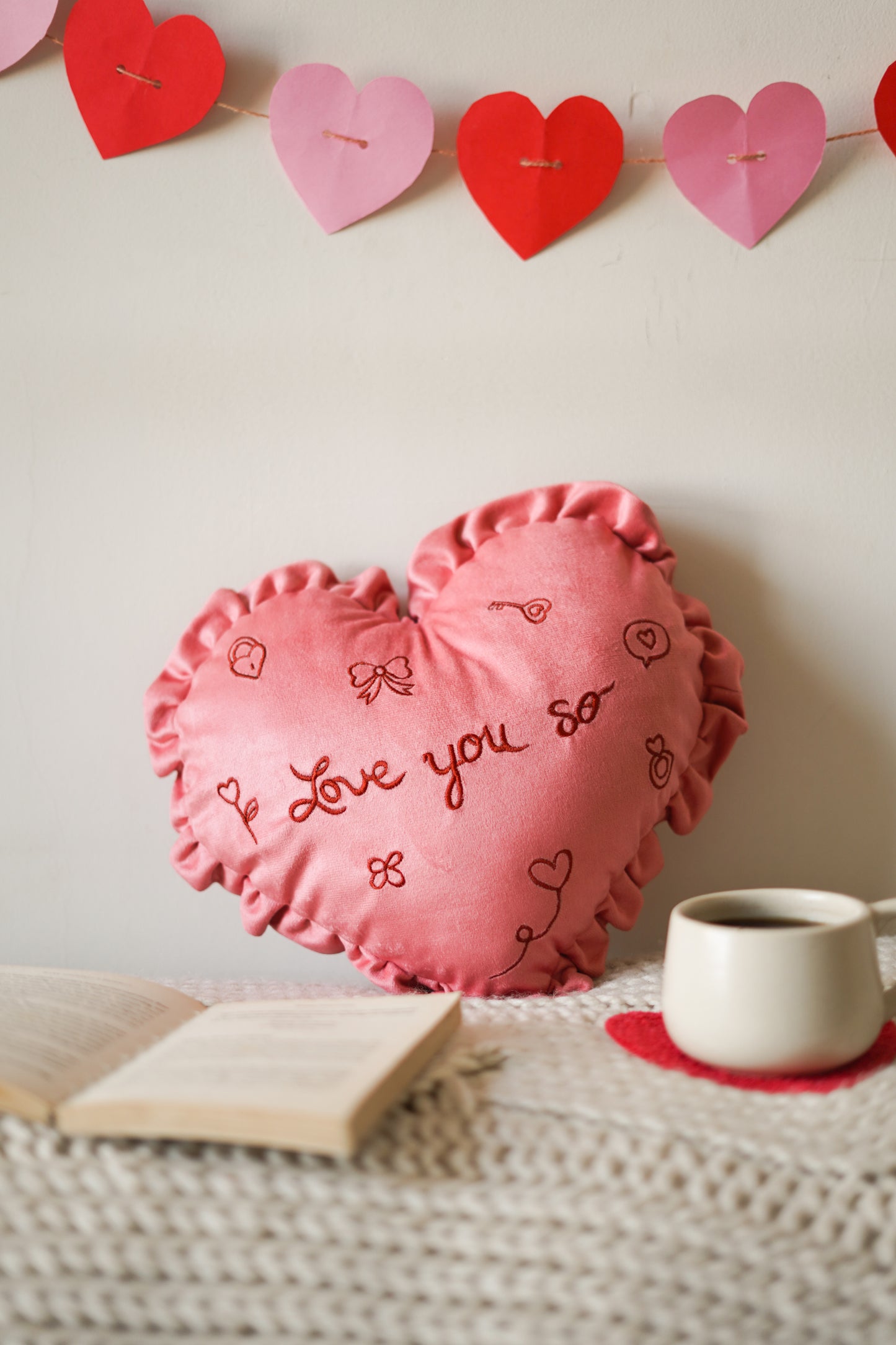 Love Bug Heart Pillow