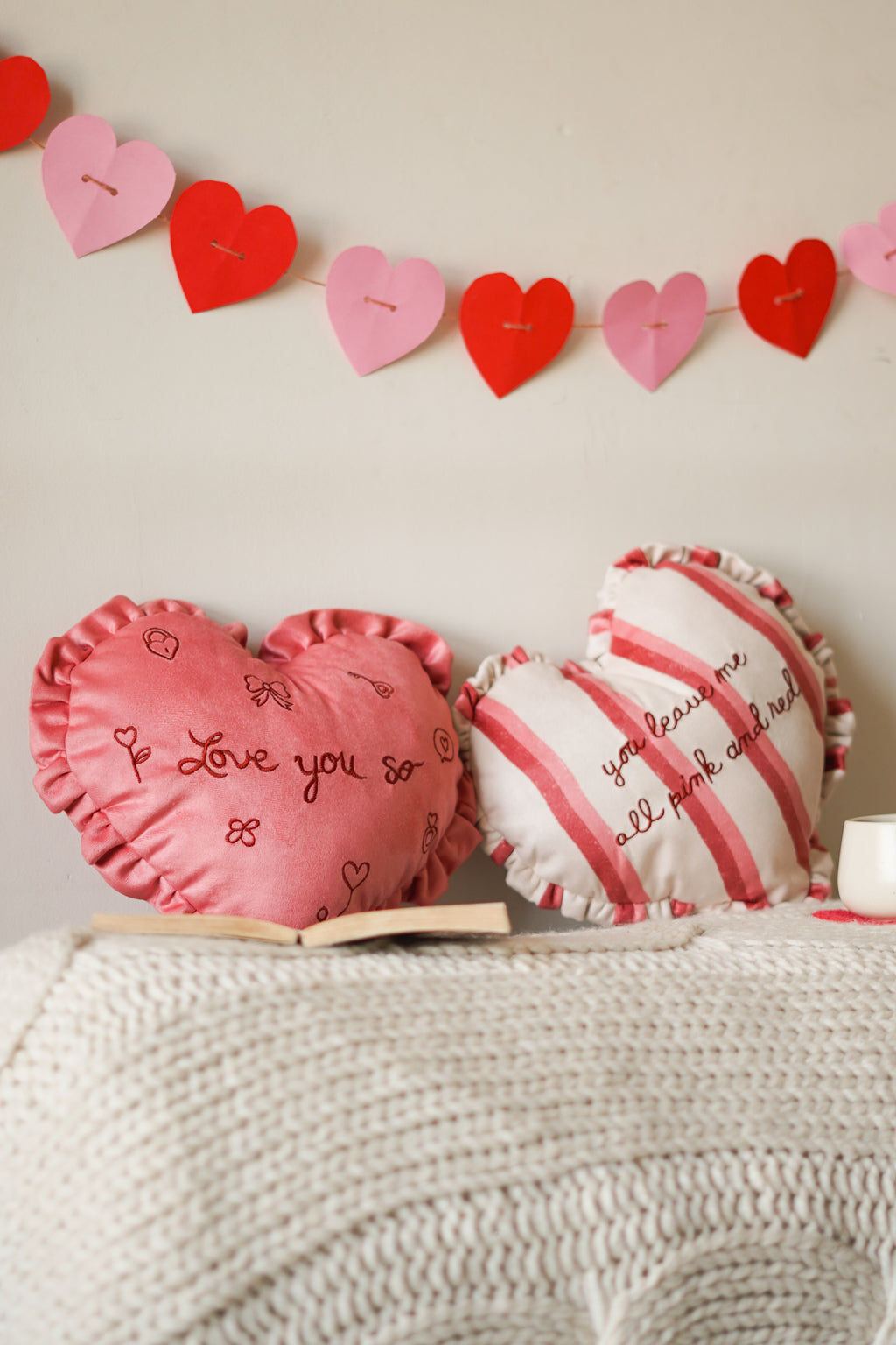 Love Bug Heart Pillow-Pillows-Hyppy.in-14" x 13"-With Filler-Hyppy.in