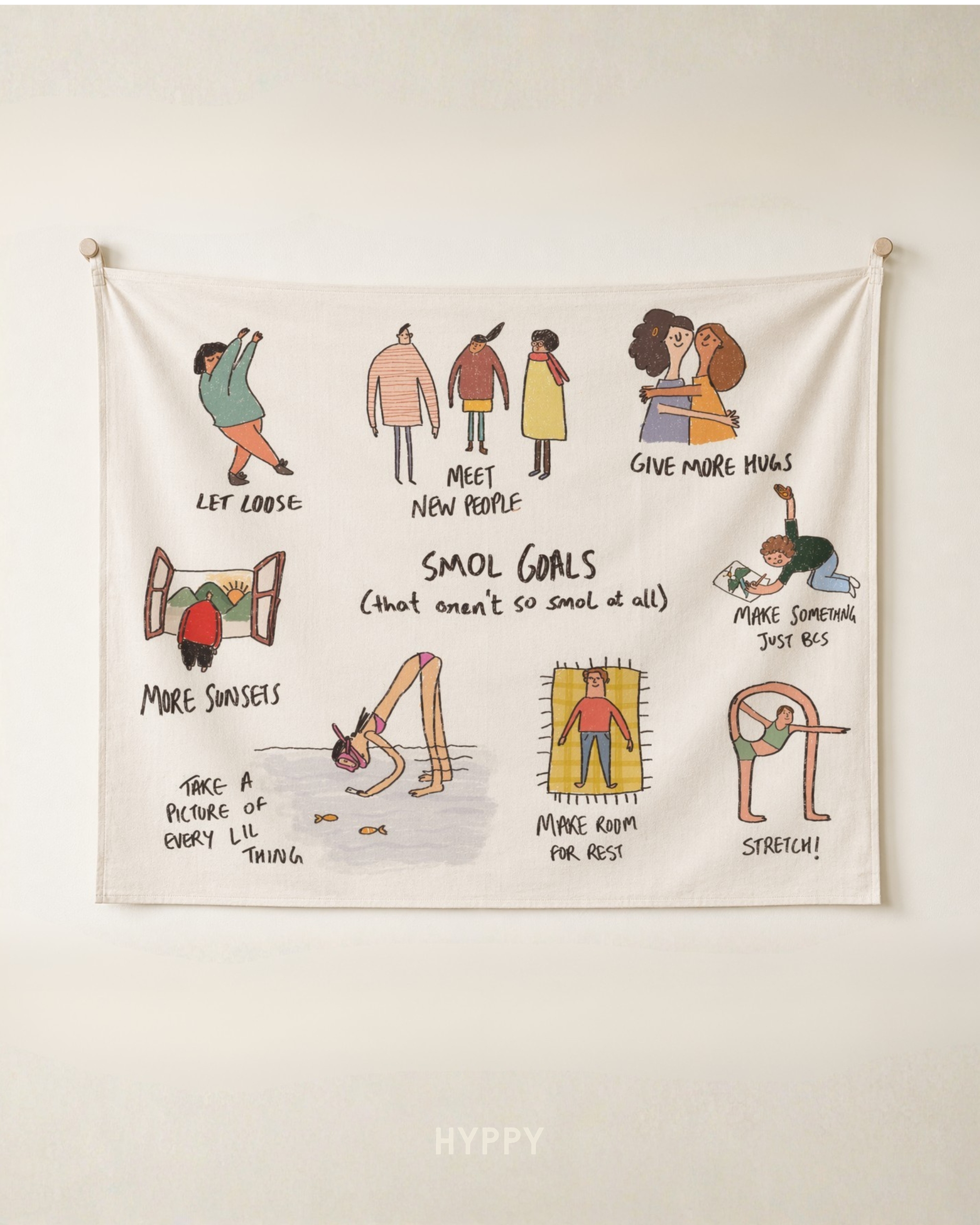 Smol Goals Tapestry