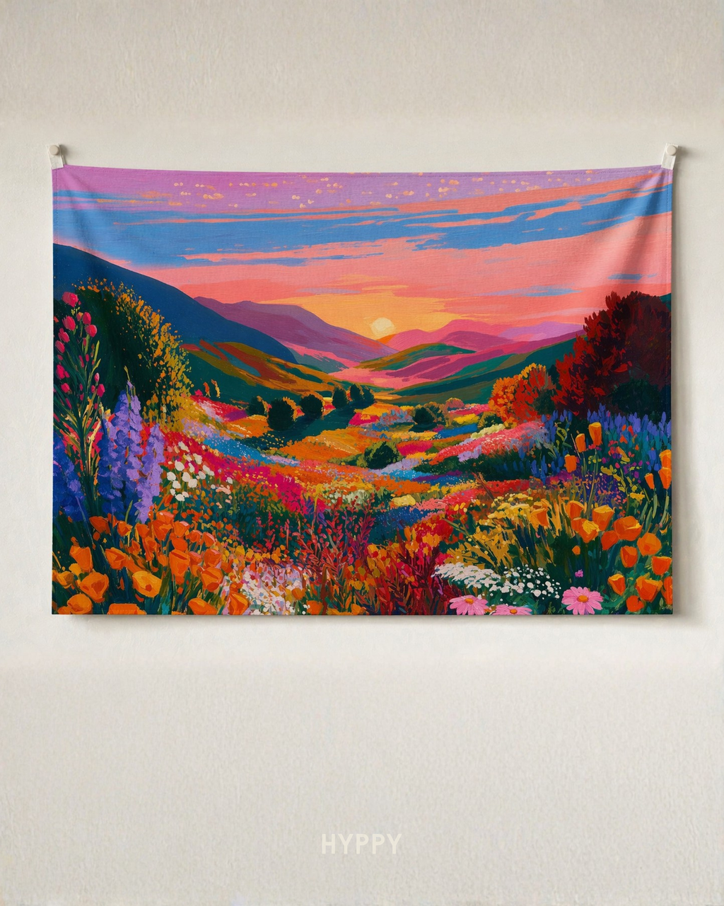 Golden Meadow Escape Tapestry