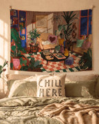 Slice of Life Tapestry — boho wall tapestry, handcrafted in India by Hyppy