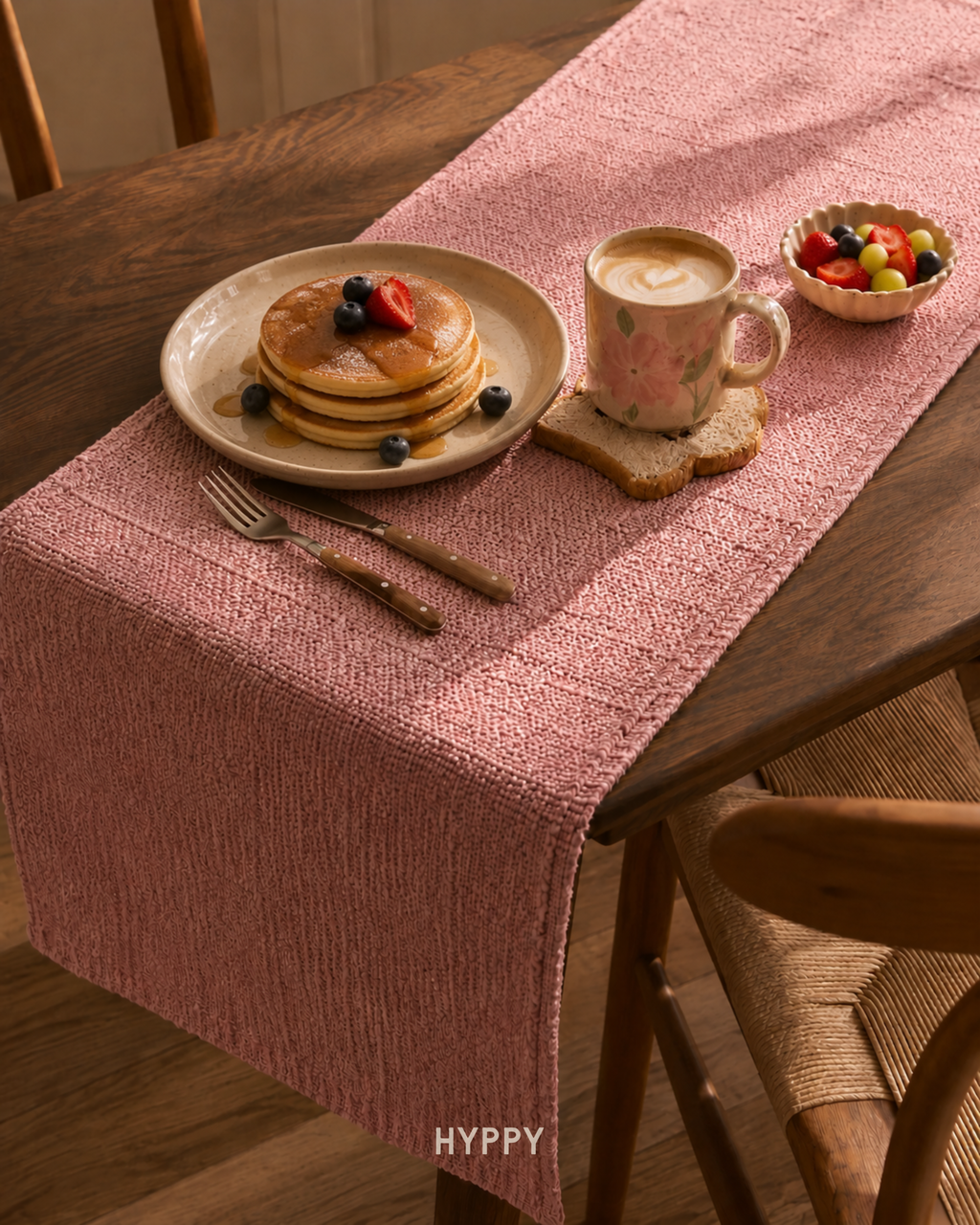 Rosewood Textured Table Runner