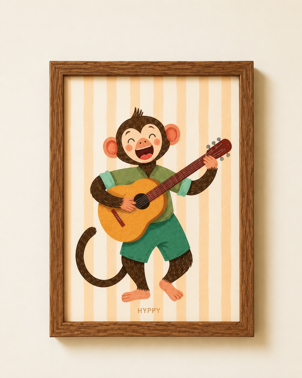 Little Animal Club Print — boho kids wall art print, handcrafted in India by Hyppy