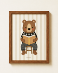 Little Animal Club Print — boho kids wall art print, handcrafted in India by Hyppy