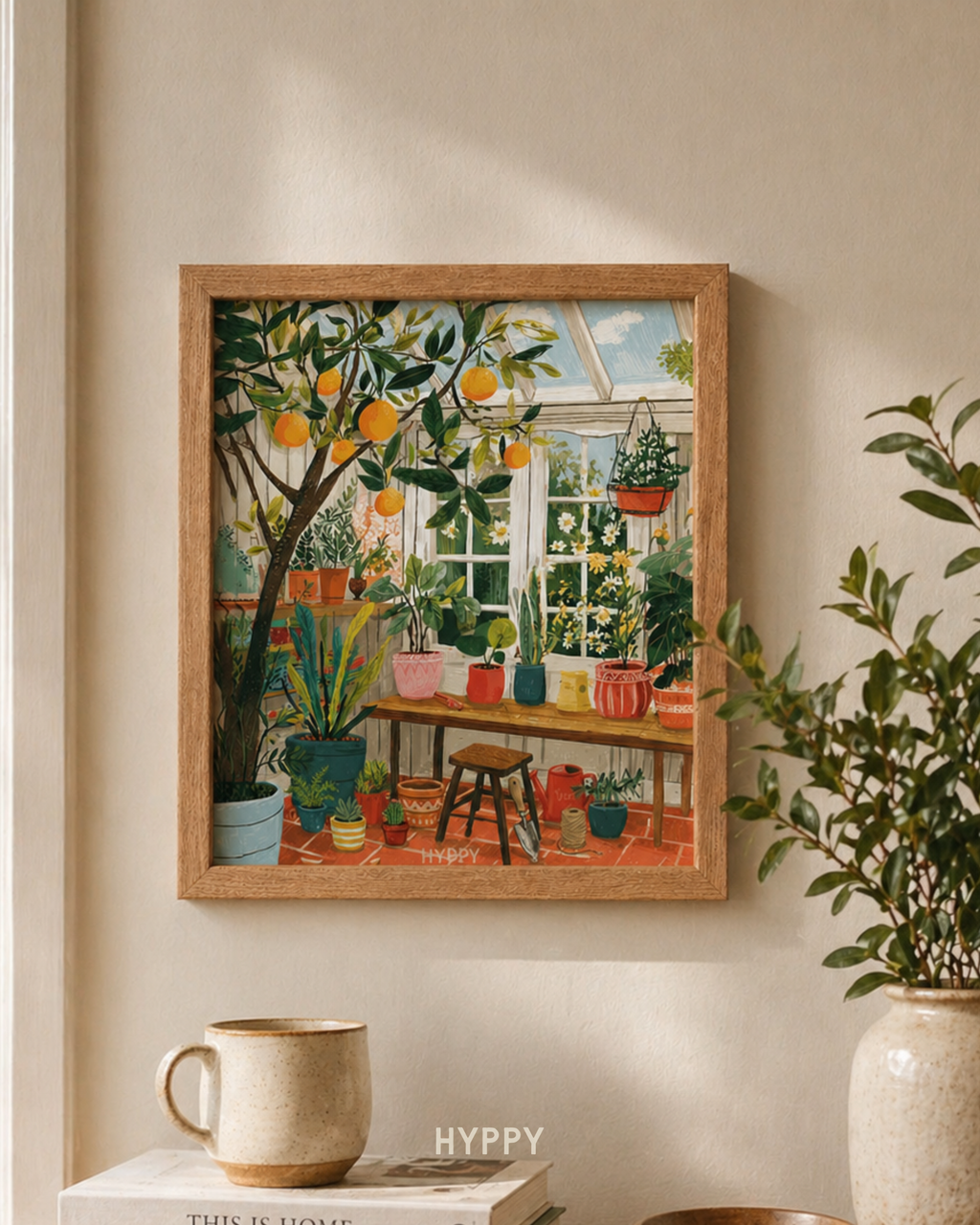 Urban Jungle Print — boho wall art print, handcrafted in India by Hyppy