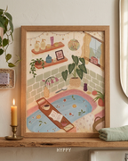 Self Care Day Print — boho wall art print, handcrafted in India by Hyppy