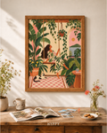 Feline & Ferns Print