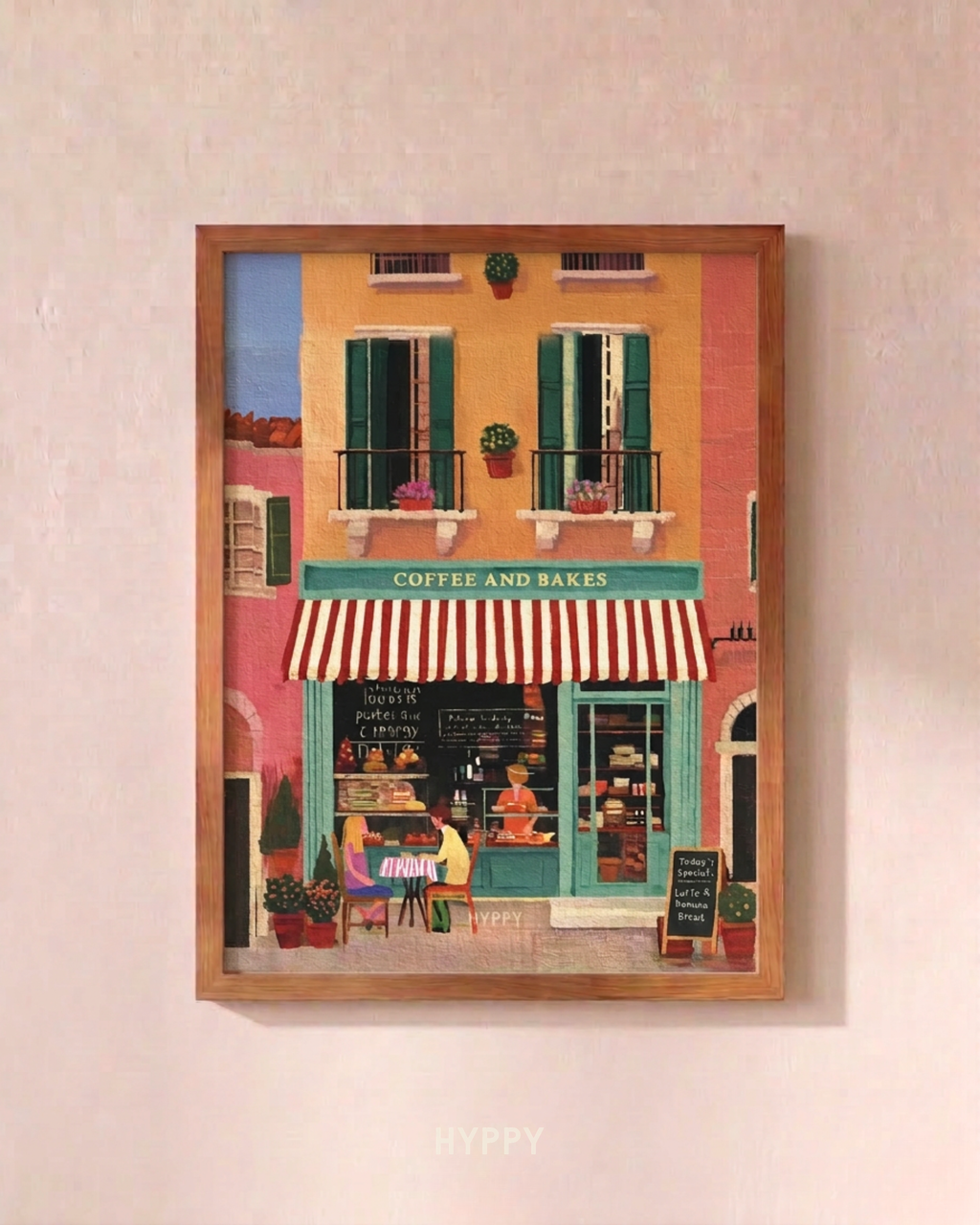 Bakery Print — boho wall art print, handcrafted in India by Hyppy