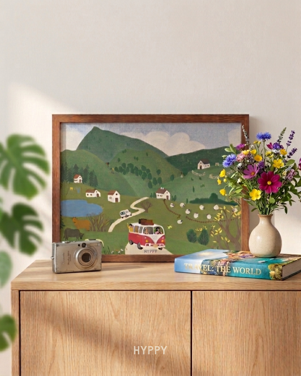 Take me to the hills Print — boho wall art print, handcrafted in India by Hyppy