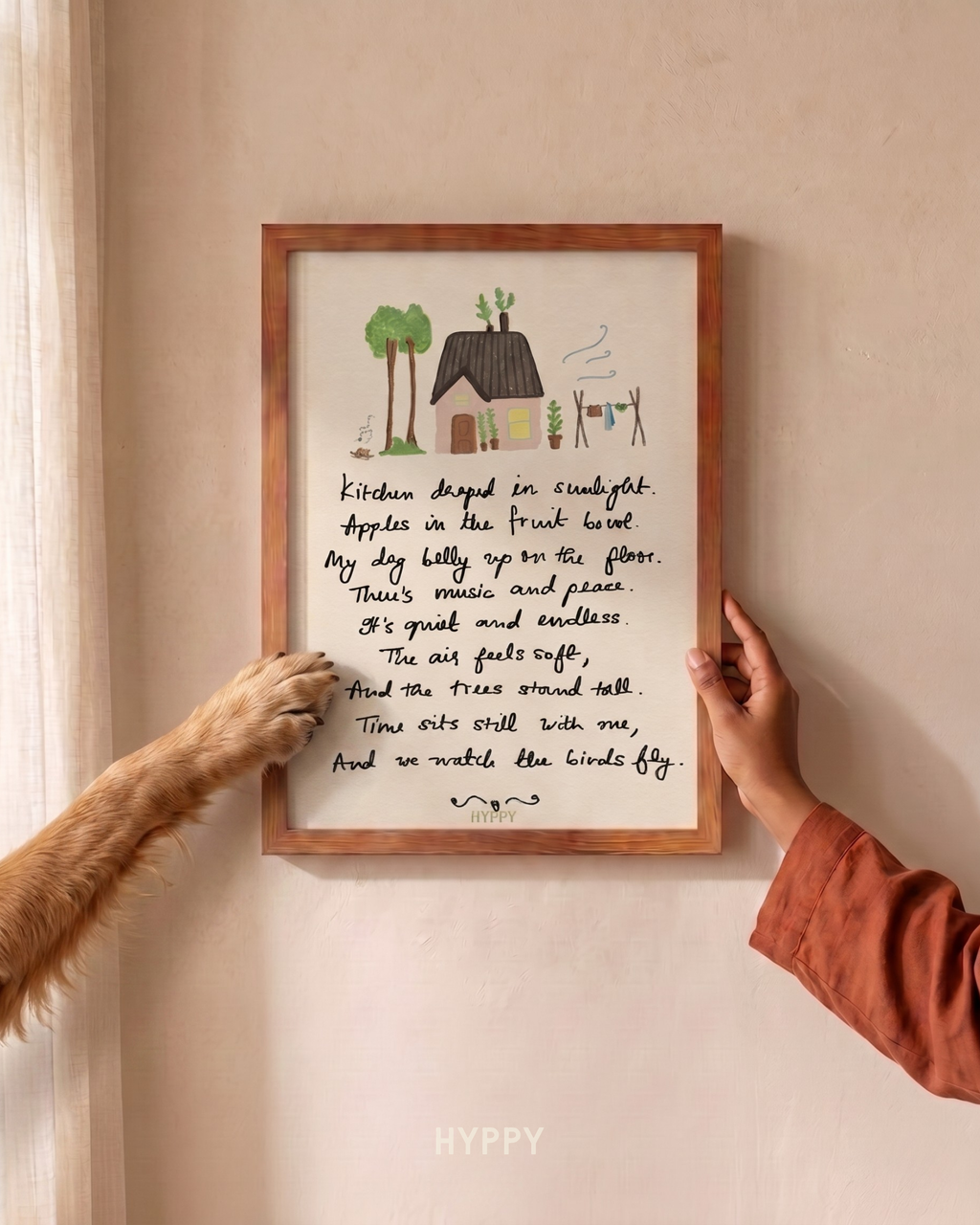 Silly little life Print — boho wall art print, handcrafted in India by Hyppy