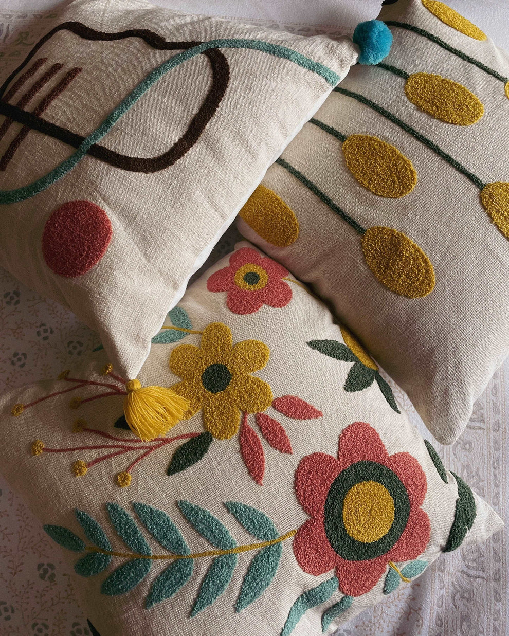 Amber Punch Needle Pillow Cover