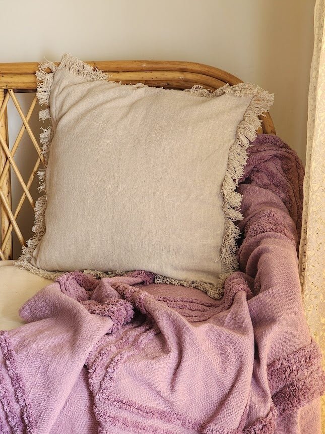 Billie Fringe Pillow Cover-Pillows-Hyppy.in-18inch x 18inch-Without filler-Hyppy.in