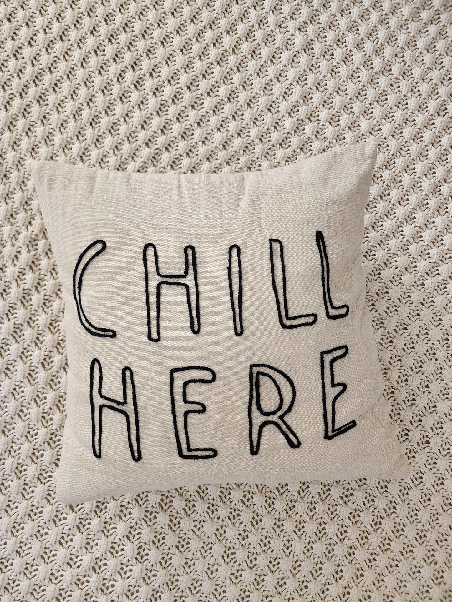 Chill Here pillow Hyppy.in