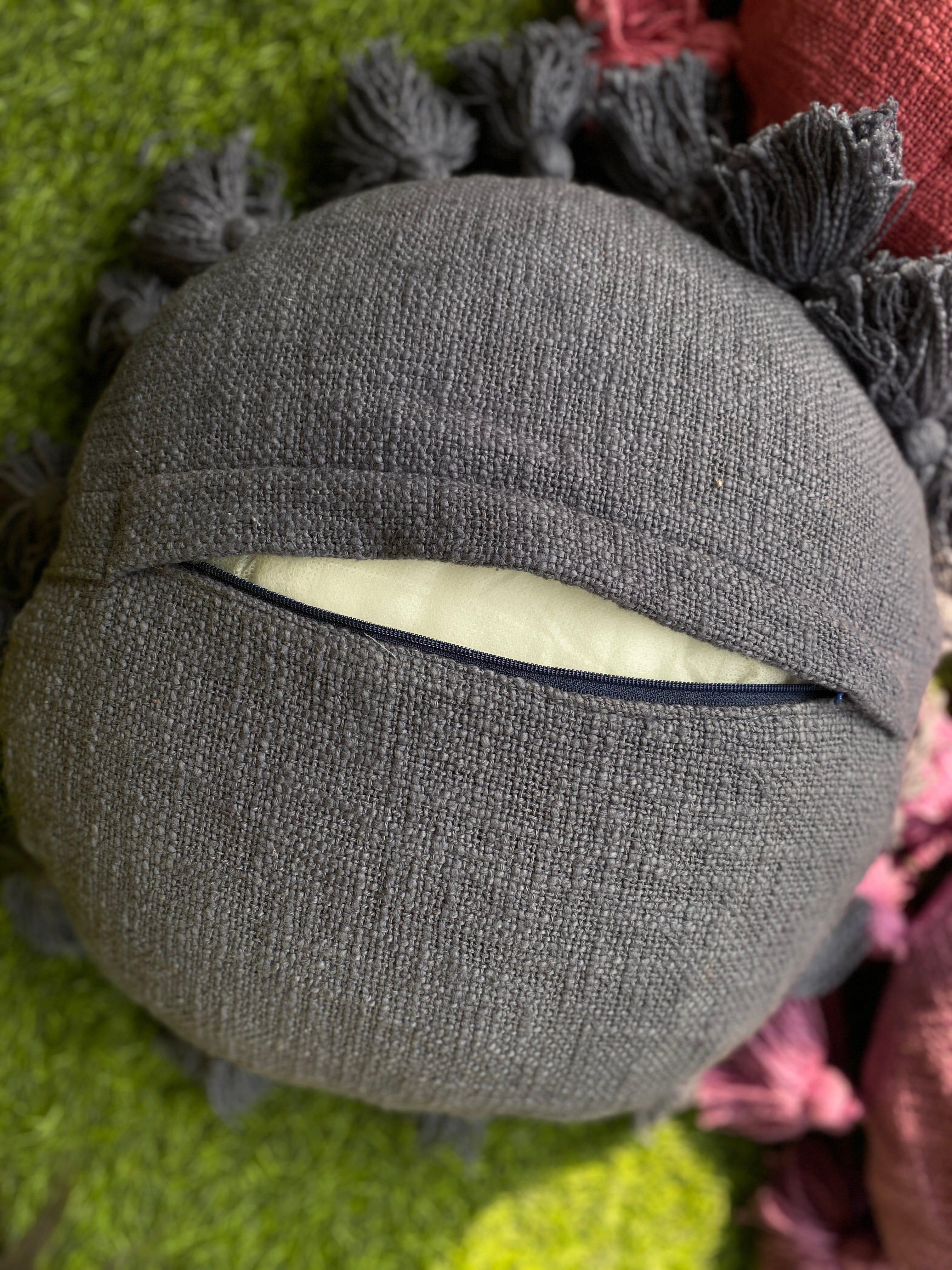 Tracy Tassel Pillow Cover-Pillows-Hyppy.in-14inch x 14inch-Without Filler-Hyppy.in